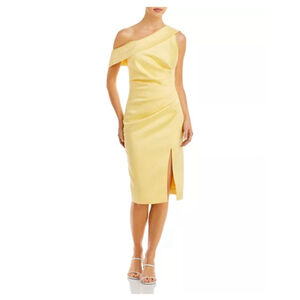 Lavish Alice Yellow One Shoulder Dress